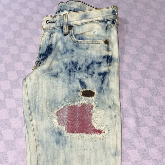 7 for all Mankind Ripped Jeans Ripped Patch Look - Picture 2 of 9